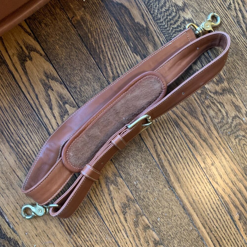 Vintage Coach Cognac Brown Leather Duffel‎ Travel Bag Weekender - Picture 8 of 11